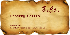 Broczky Csilla névjegykártya
